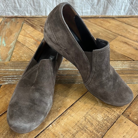 Paul Green Shoes - Paul Green München Suede Leather Wedge Heel Slip On Ankle Booties Size 6